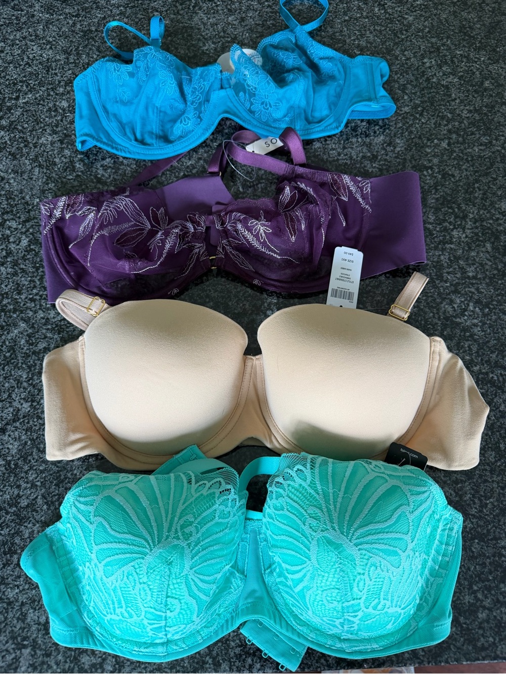 (4) NWT 40C Bras - Soma, Felina & Sevigne